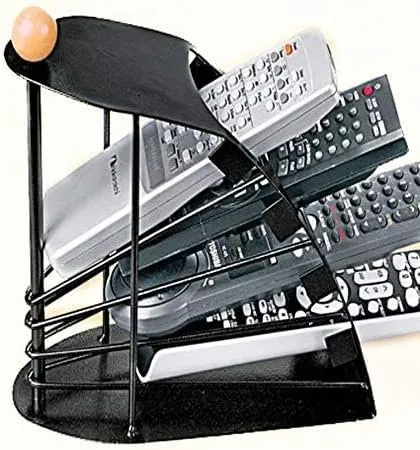 Remote Holder Stand Durable Wooden Sticky Tile Design For Organized Storage