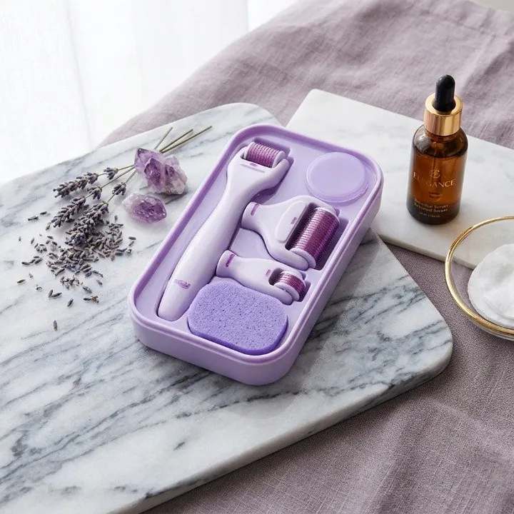 4 In 1 Derma Roller System For Anti Aging Skin Regeneration And Collagen Stimulation Therapy