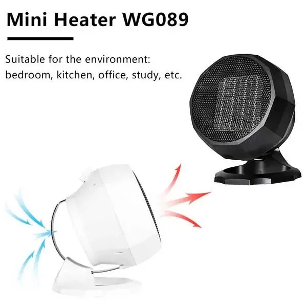 Miniature heater model WG-089.. Flexible 1800W Portable Electric Heater Fan Winter Warm Hot Fan Home Office Winter Warmer(random color )