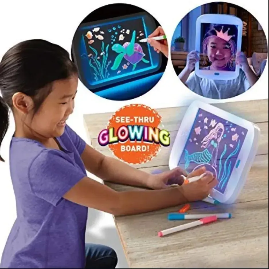 Magic Pad Create Art That GLOWS Light Up LED Board Draw For Sketch / Create / Doodle / Write / Learning Tablet