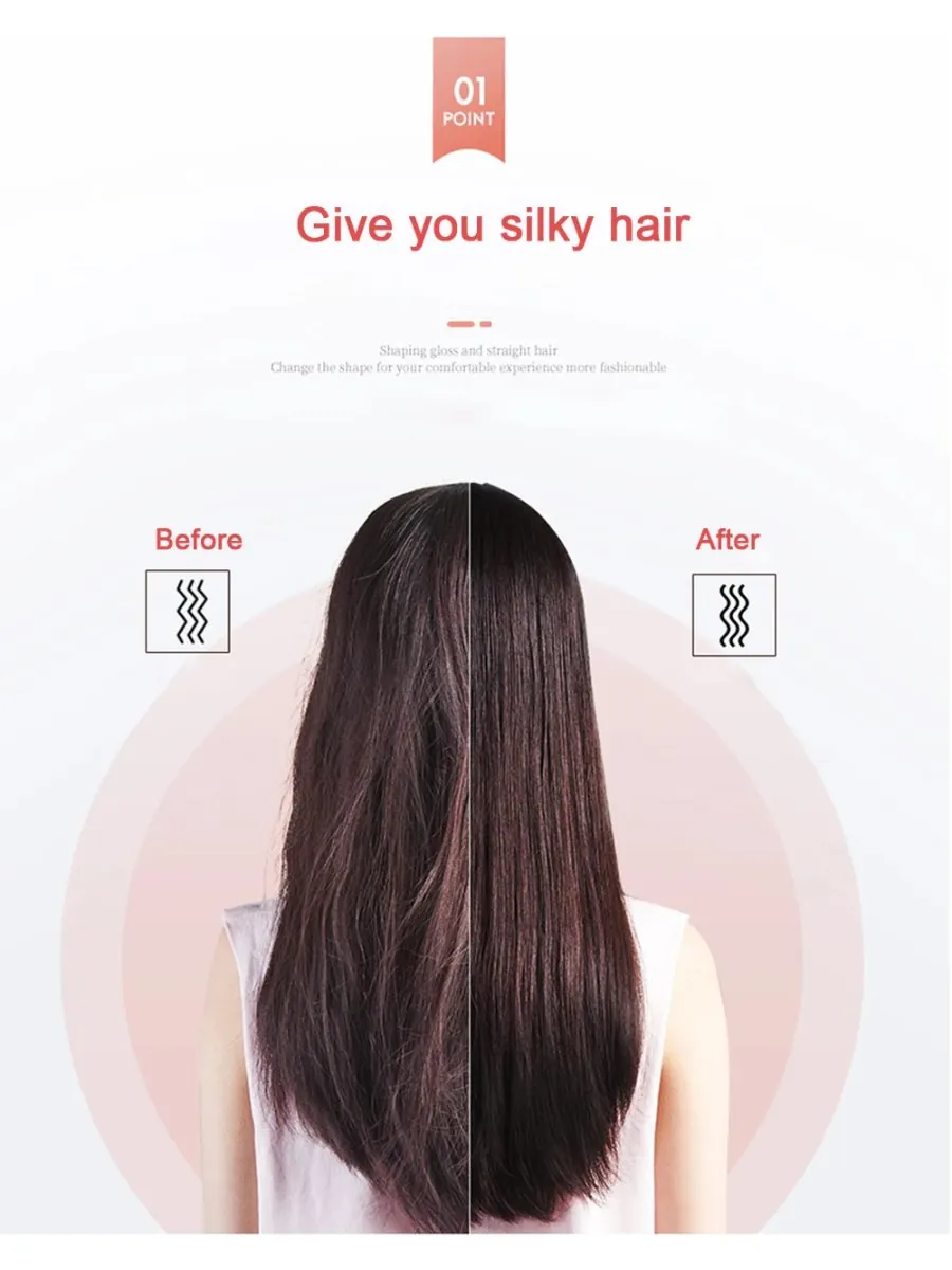 Hair Straightening Comb/Brush, Curling Comb Dual-Purpose Hair Straightener Styling Comb, Splint Does Not Damage The Inner Buckle for Professional Salon at Home (Random colors)