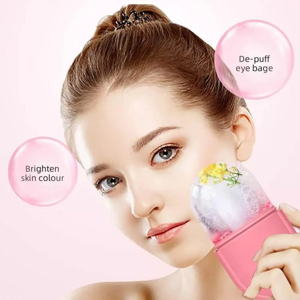 (with box ) Face Ice Roller To Enhance Skin Glow Shrink &tighten Pores Reusable Facial Ice Roller Face Ice Treatment (random Color)