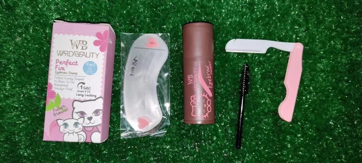 3 in 1 Eye brow Deal eyebrow stamp, Eye brow pencil, eyebrow razor tinkle