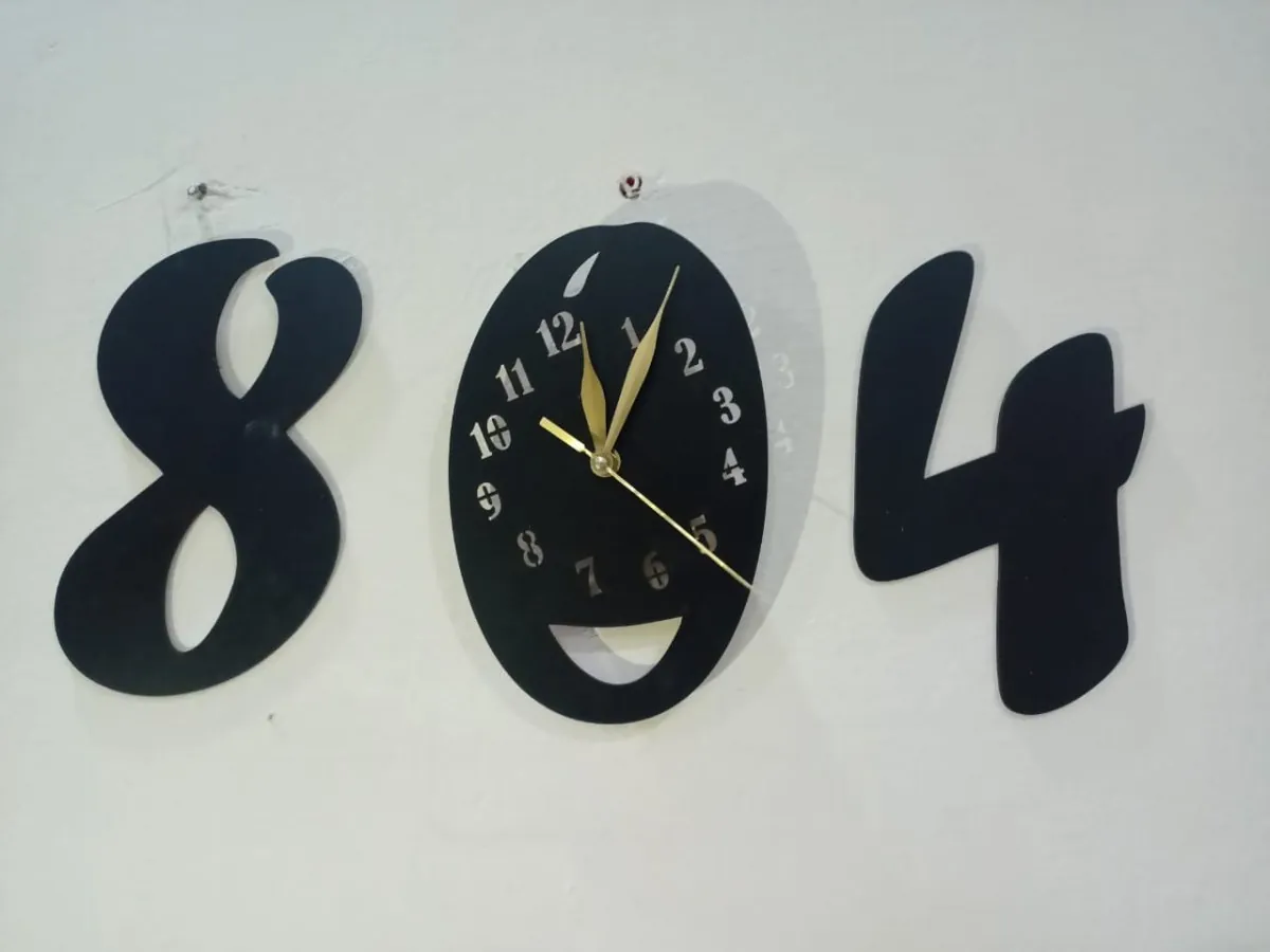 3d wall clock Wooden Wall Clock(804)