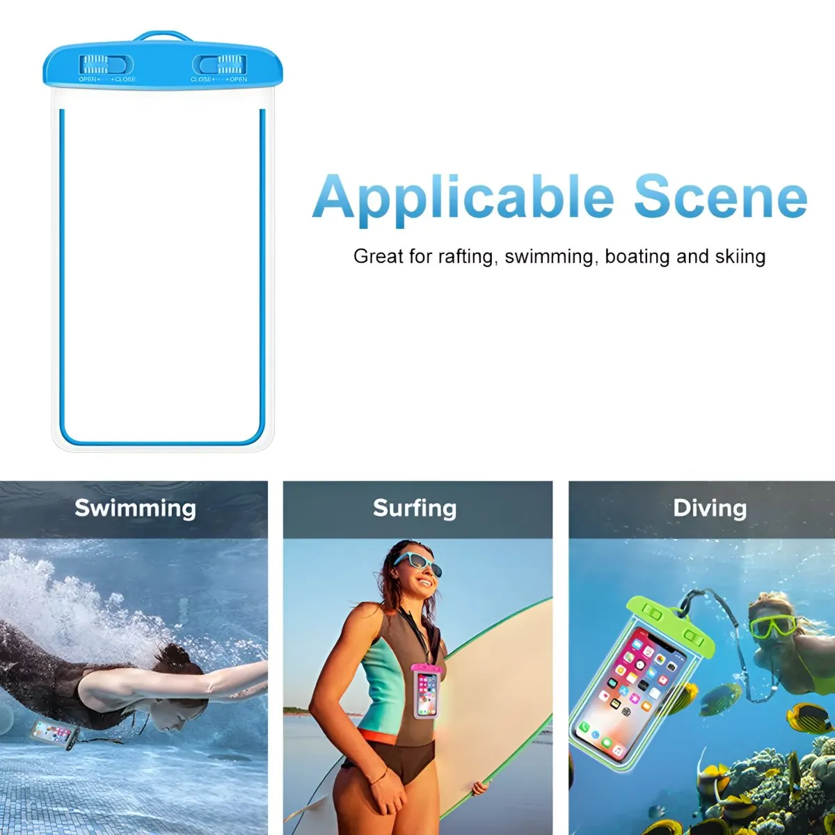 Universal Water Proof Mobile Pouch - Random color