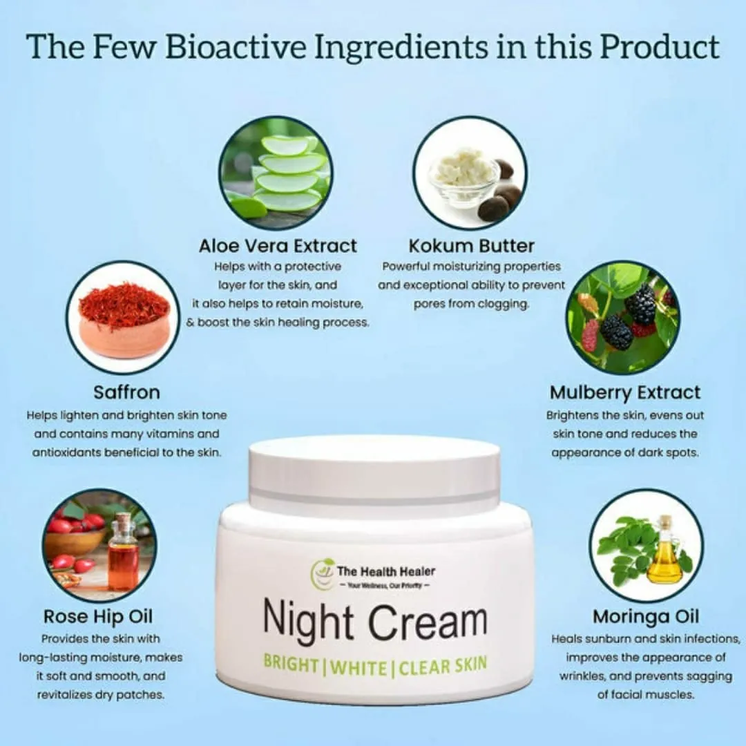 Pack of 2 | The Health Healer Night Cream - Wake Up to Radiant, Revitalized Skin