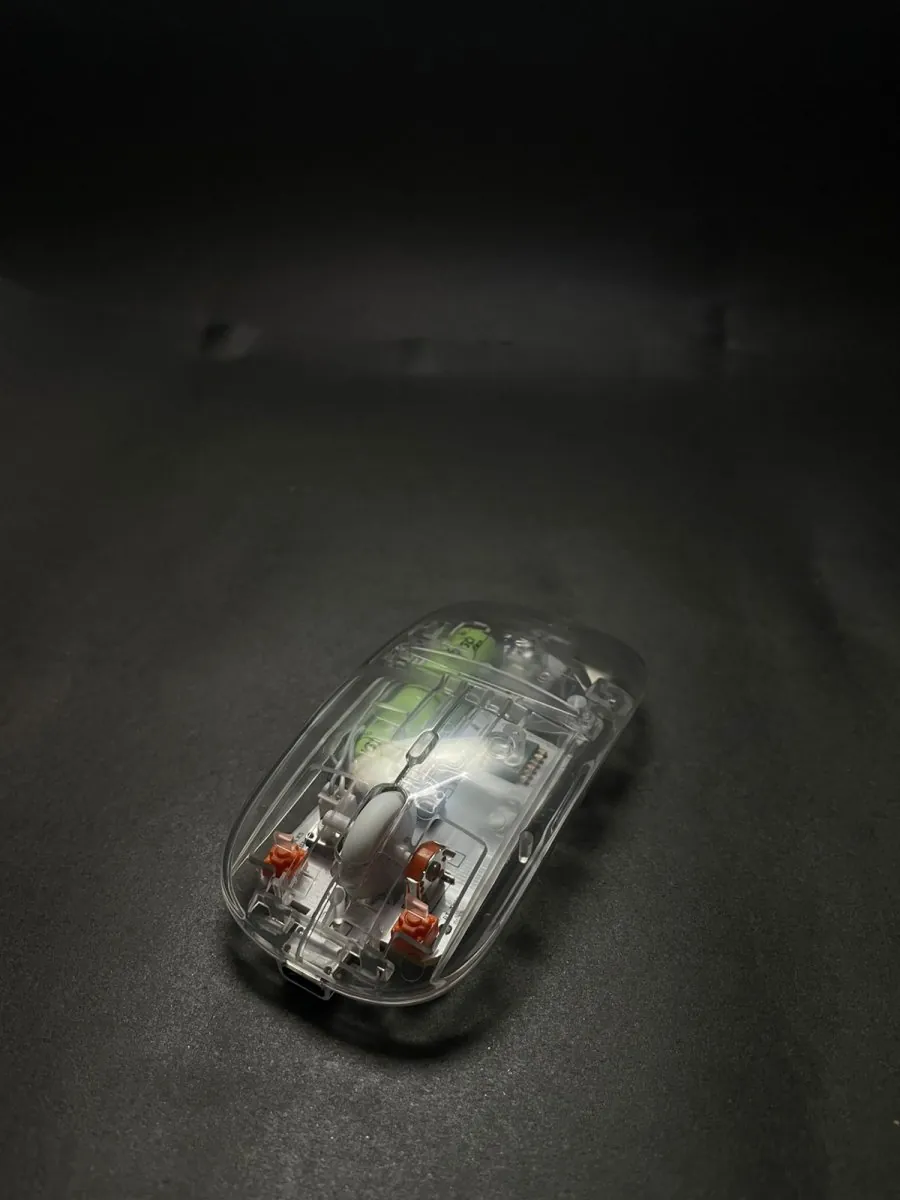 RGB Wireless Transparent Mouse Dual-Mode Rechargeable Mouse With LED lights