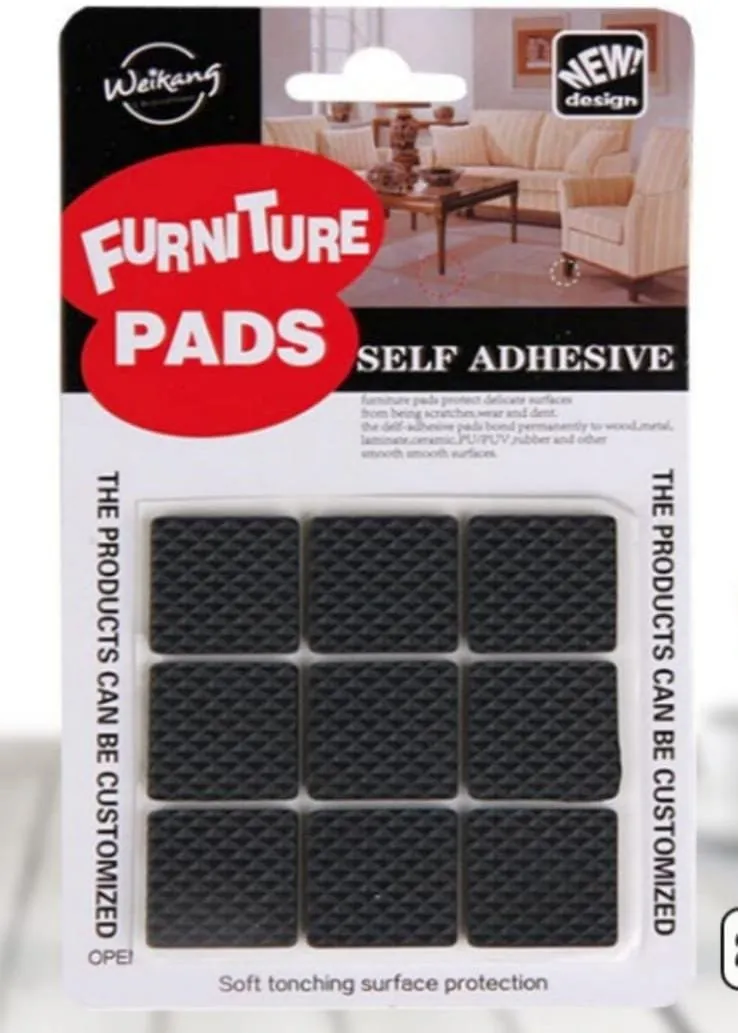 Pack of 2/ 18 /8 Self-Adhesive Furniture Pads Rubber Floor Protector Non-Slip Furniture Pads, Sofa, Bed, Table, Cabinet, Dining Chairs Balance Pad
