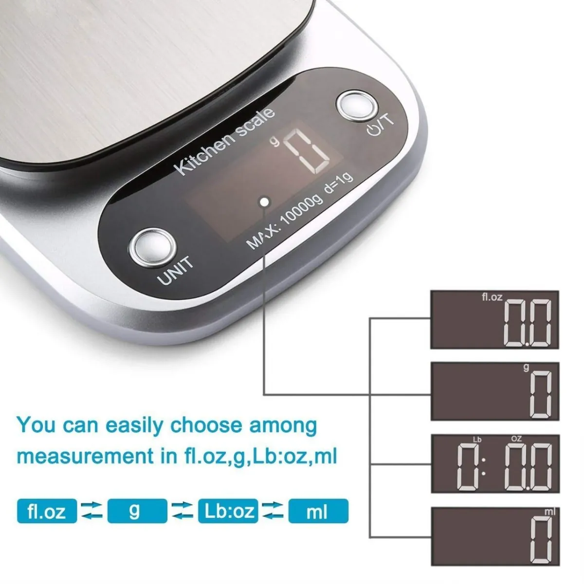 Kitchen Digital Weight Scale Digital Kitchen Scale Digital Weight Machine | Digital Scale with 1 gram to 10000 gram Weight Measurement ( Plastic )