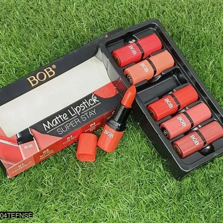 Pack of 6 Bob Super Stay Matte Lipstick Set | Best Quality Matte Lipsticks for Women (random shades)