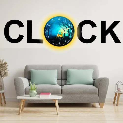 3D Wooden Alphabetic Clock With Esthetic Dial | Best Quality Alphabetic Design Clock For Home Decor | Home Decor Clock 30 inch
