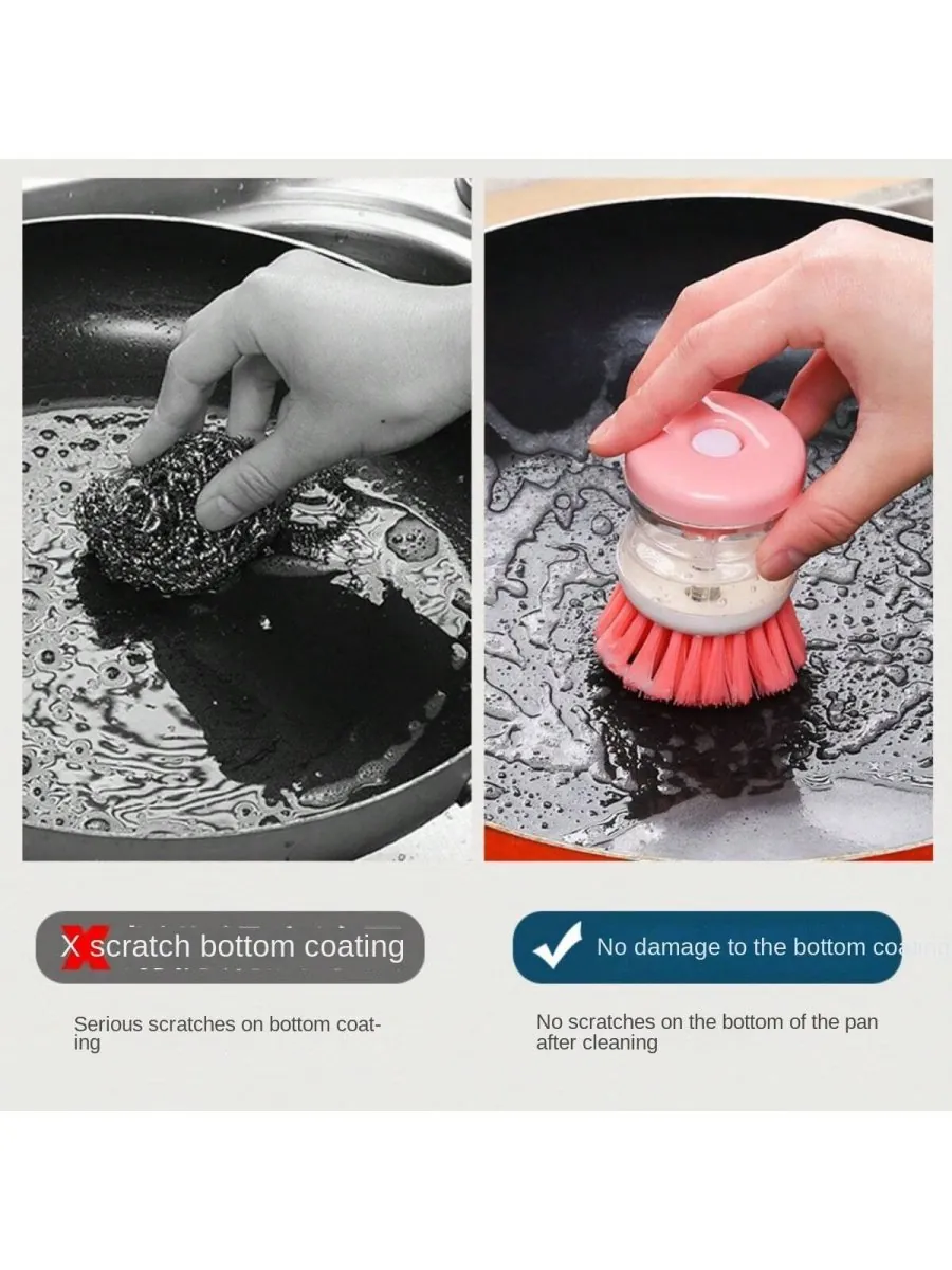 Mini Kitchen Liquid Dish Cleaning Brush | Scrubber Tool, Oil-Resistant, Scrubbing Sponge Remove Stains (Random color)