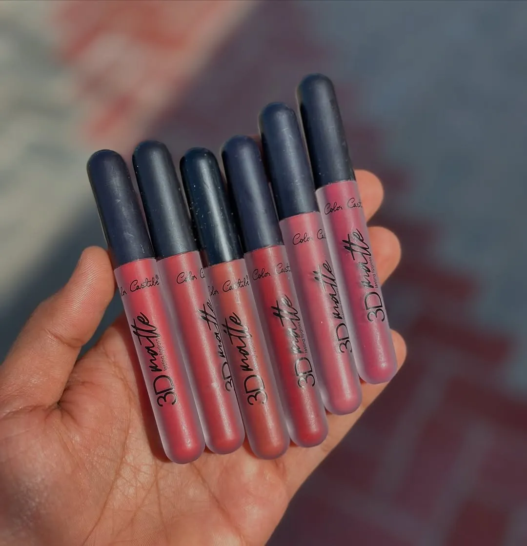 Color Castle 3D Matte Long Lasting Lipgloss [Pack of 6] | 3D Matte Lipgloss