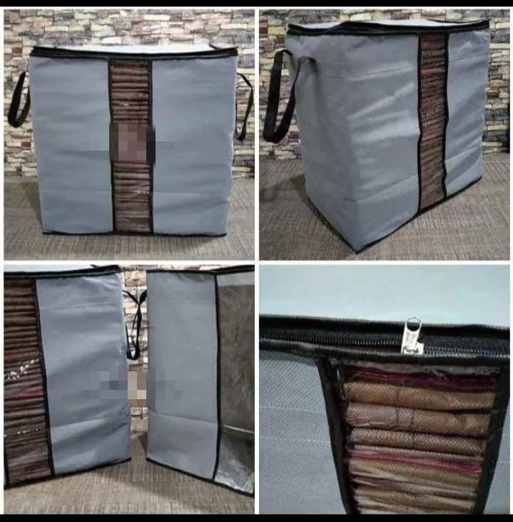 Storage Blanket Bag Organizer Folding Bag Organizer, Cloth Storage Boxes for Wardrobe 01 Pcs - Random Color