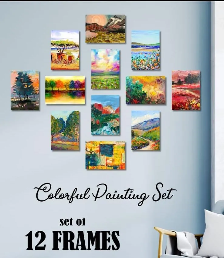 Set of 3 Wall Art Wooden Phototile Frames for Wall Decor