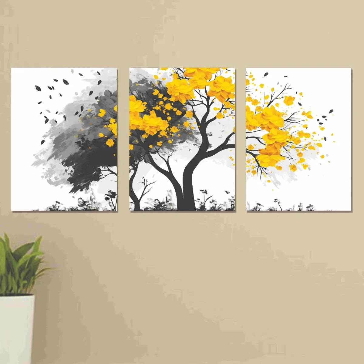 Set of 3 Wall Art Wooden Phototile Frames for Wall Decor