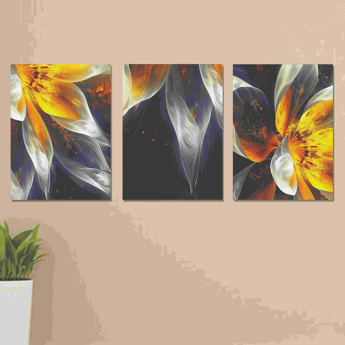 Set of 3 Wall Art Wooden Phototile Frames for Wall Decor
