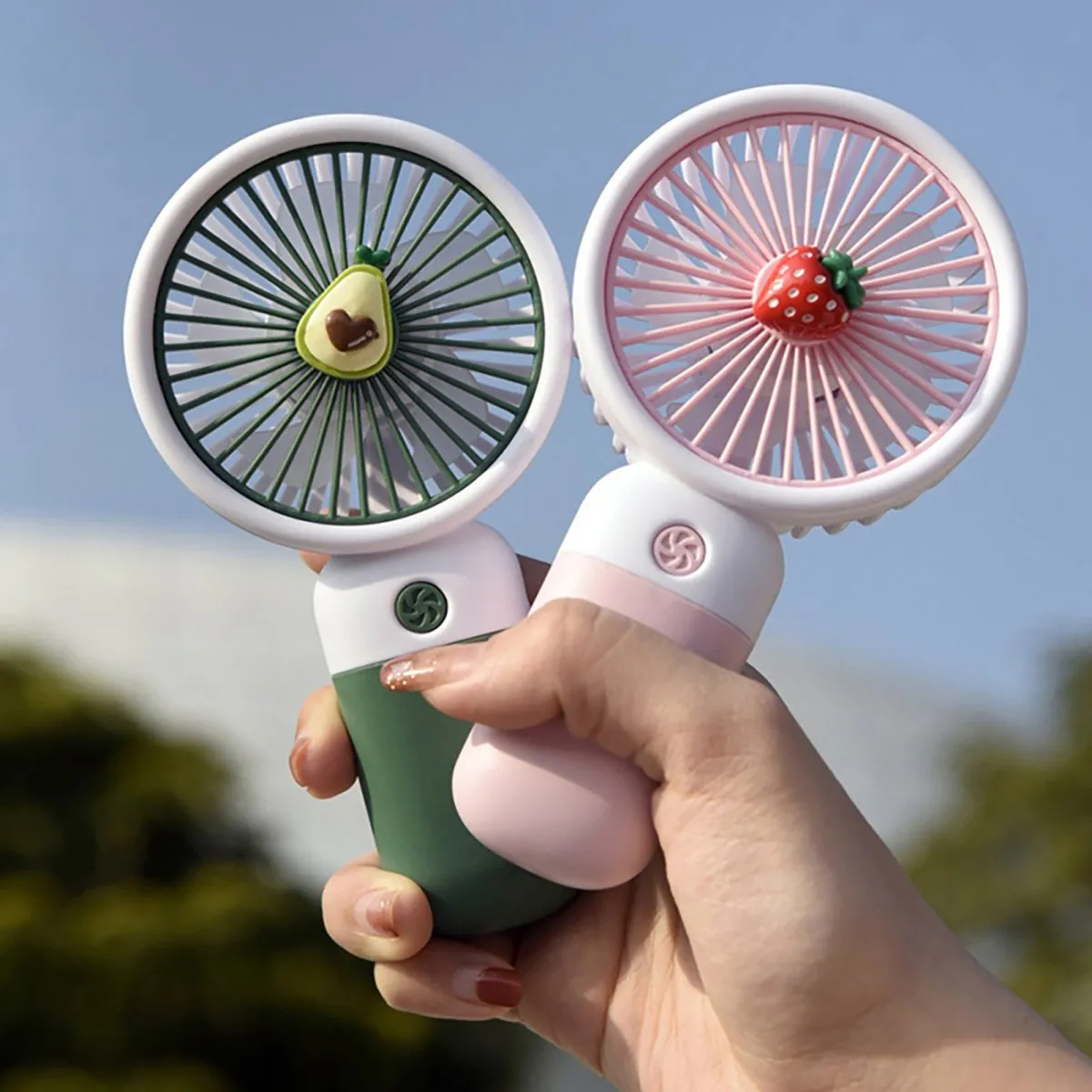 Mini Fan Multifunctional Cool Summer Fruit Cartoon Handheld Mini Fan (random color)