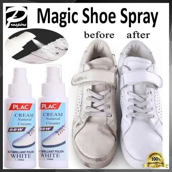 PLAC White Shoe Polish Spray – Magic Instant Cleaner for White Shoes (250ml)