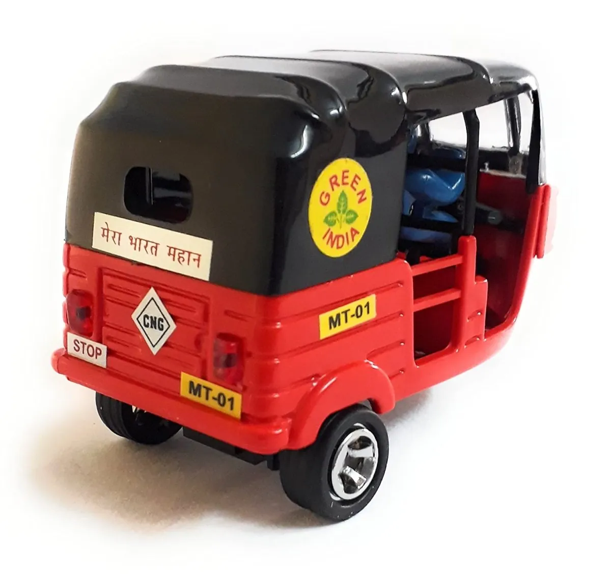 Musical Electric Tricycle Rickshaw Toy for Kids – Battery Operated with Front & Rear Lights, Music, Durable Plastic Build, (Multi-Color)