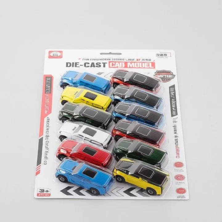 Die-Cast Metal Toy Cars Set – Pack of 12 Assorted SUV Models in Vibrant Colors for Kids’ Play, Collecting, Racing, and Gifting