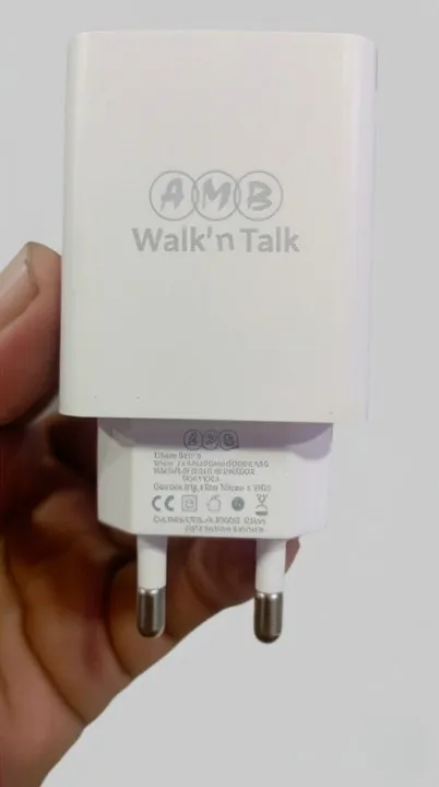 AMB Walk’n Talk 22.5W Super Fast Charger NM-18 – Quick Charge & Smart Power Delivery Adapter with Built-in Safety System, FCC/CE/RoHS Certified