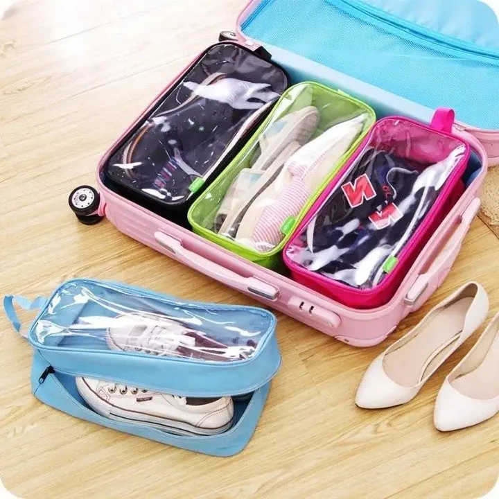 Waterproof Travel Shoe Bag – Portable Ventilated Gym Organizer for Sports Shoes, Yoga, Basketball & Football – Odor-Proof (Random color)