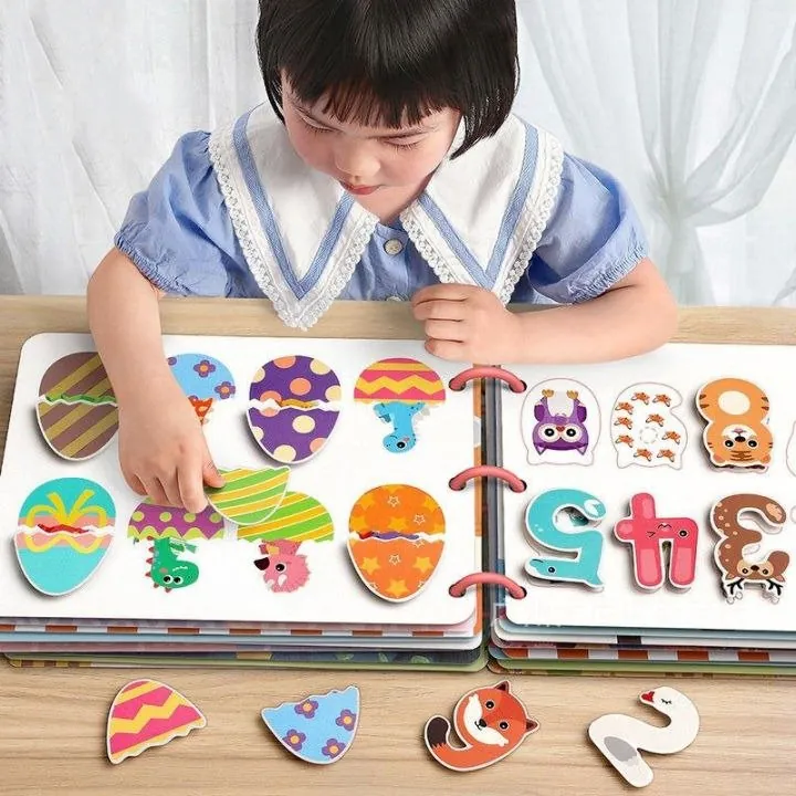 Montessori Quiet Busy Book for Toddlers – 12 Theme Educational Learning Activity Book for Kids | Early Development Toy