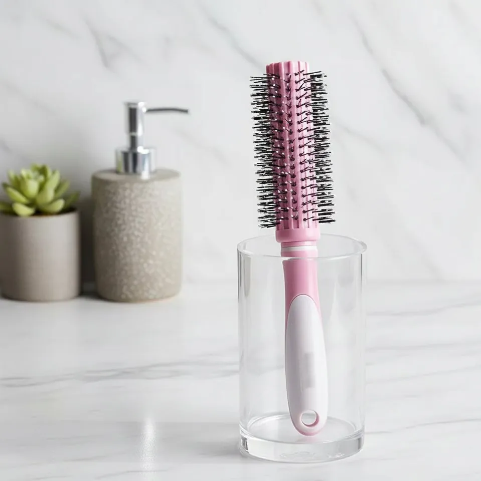 Professional Round Hair Brush for Blow Drying & Styling | Smooth, Volumizing Ceramic Barrel Brush with Heat-Resistant Bristles | Perfect for Straightening, Curling, Root Lift & Salon-Style