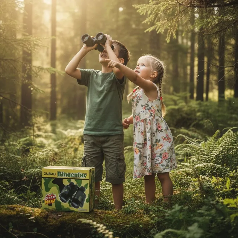 Kid’s Explorer Binoculars – 8x30 Optical Lens for Fun Learning & Outdoor Exploration | Portable, Kid-Friendly Mini Binoculars for Nature Trips, Bird Watching, Games & Travel Adventures