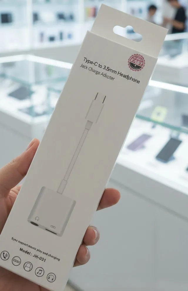 SUPEN FAST Type C To 3.5mm Headphone Jack Charge Adapter Durable Quality Easy Connectivity (Random Color)