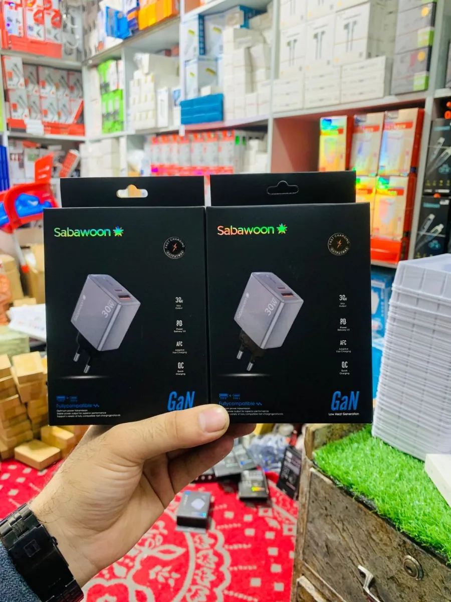 Sabawoon 30W GAN – Fast Charging Power Brick for All Devices without caple