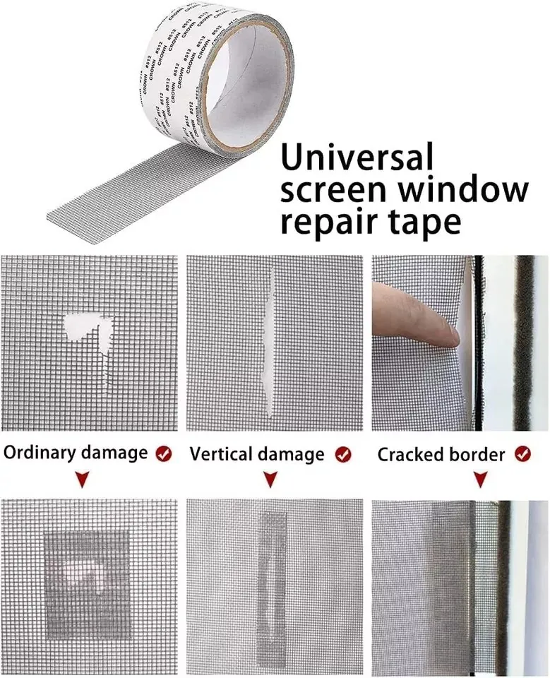 3 meter Mesh Window Screen Repair Tape – Durable Self-Adhesive Patch for Quick Screen Fixes