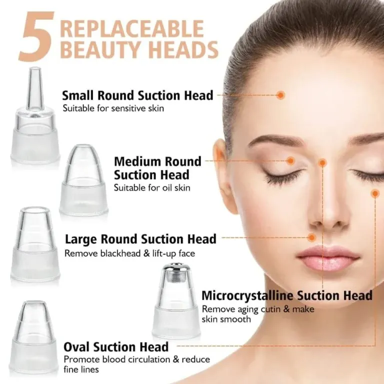 Face Vacuum Suction Blackhead Remover Pore Cleaner Electric Deep Cleansing Tool For Nose And Face