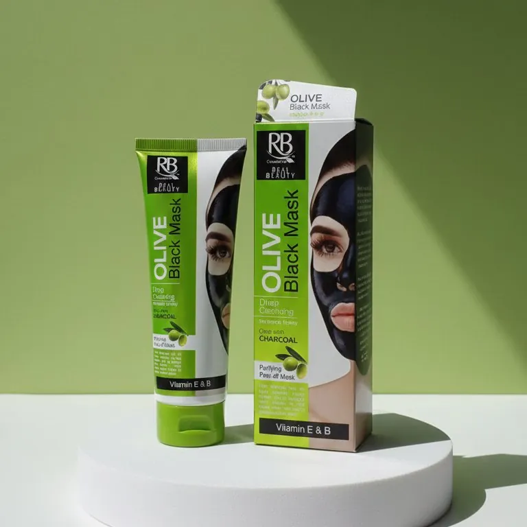 RB Cosmetics Real Beauty Olive & Charcoal Black Peel-Off Mask | Deep Cleansing & Purifying Care | Original