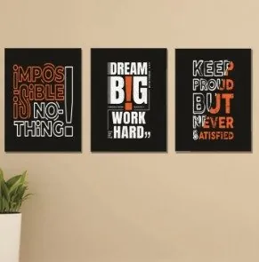 Set of 3 Wooden Photo Tile Wall Art Style 9 price in Pakistan