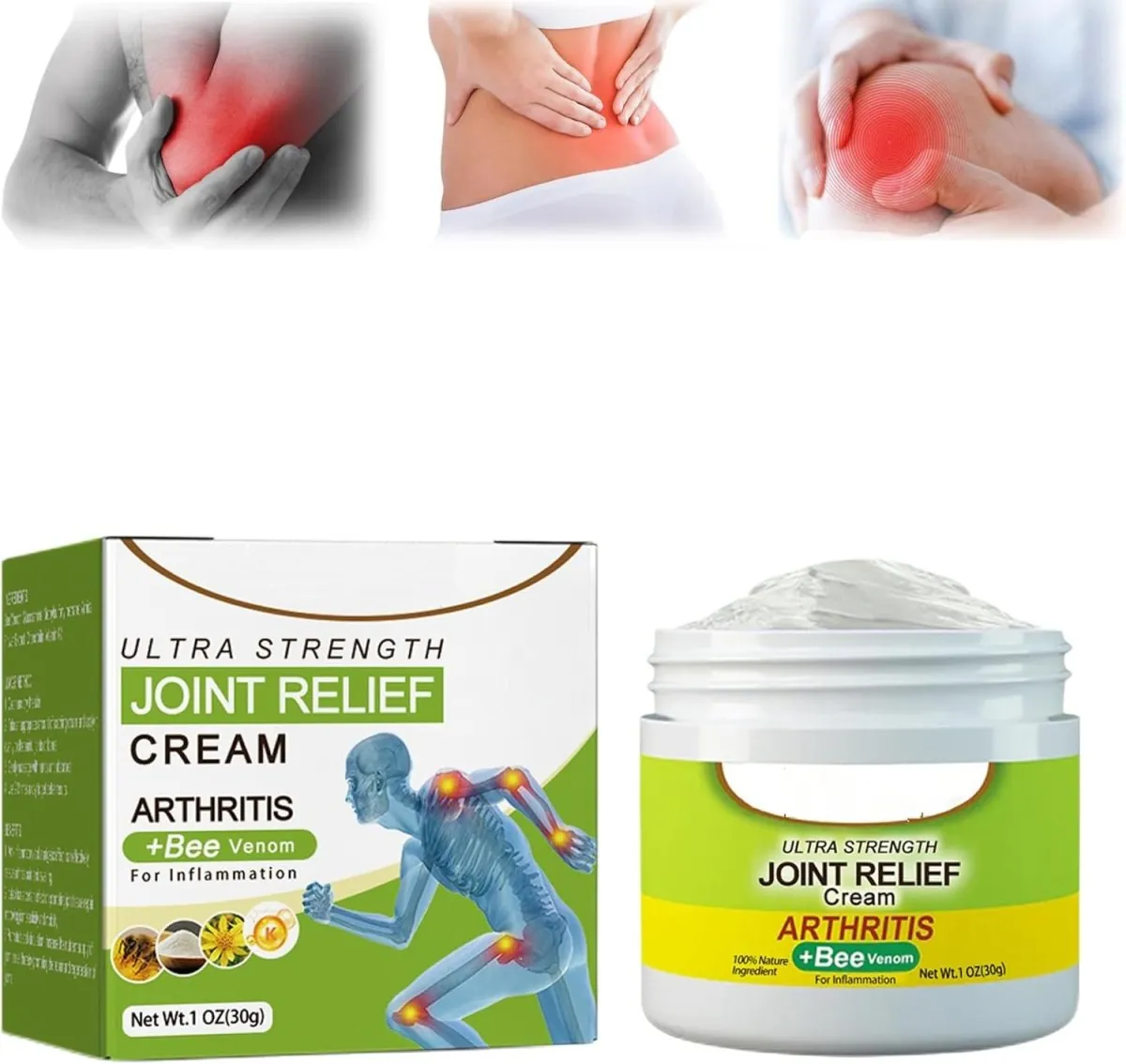 Beevana Ultra Strength Pain Relief Cream Providing Effective Comfort Soothing Formula Everyday Pain Care Support - 30g