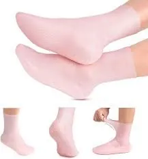 Silicon Moisturizing Gel Socks – Silicone Socks Waterproof Anti-Cracking Foot Care Treatment for Dry, Dead Skin, and Cracked Heels – Soft Spa Pedicure Protector 65g