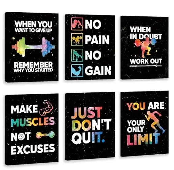 set of 6 Motivational sticky canvas Style 15 price in Pakistan