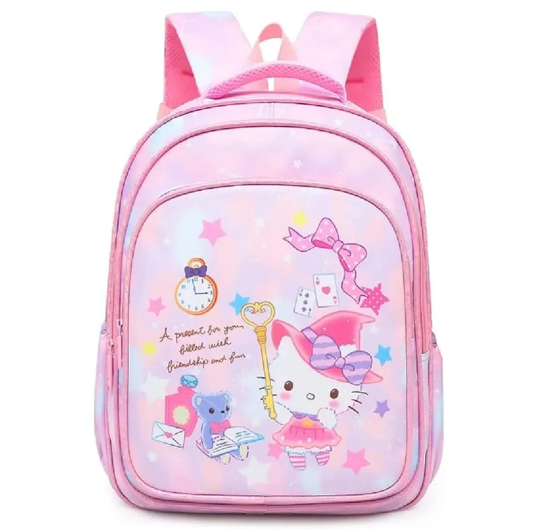 Hello Kitty Themed Pink Children School Bag Stylish Durable And Spacious Design For Daily School Use