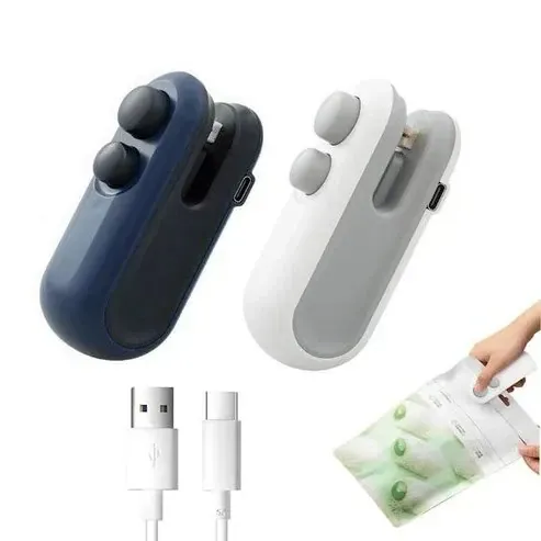 Portable Rechargeable Mini Sealer For Plastic Bags | Handheld Heat Sealing Machine