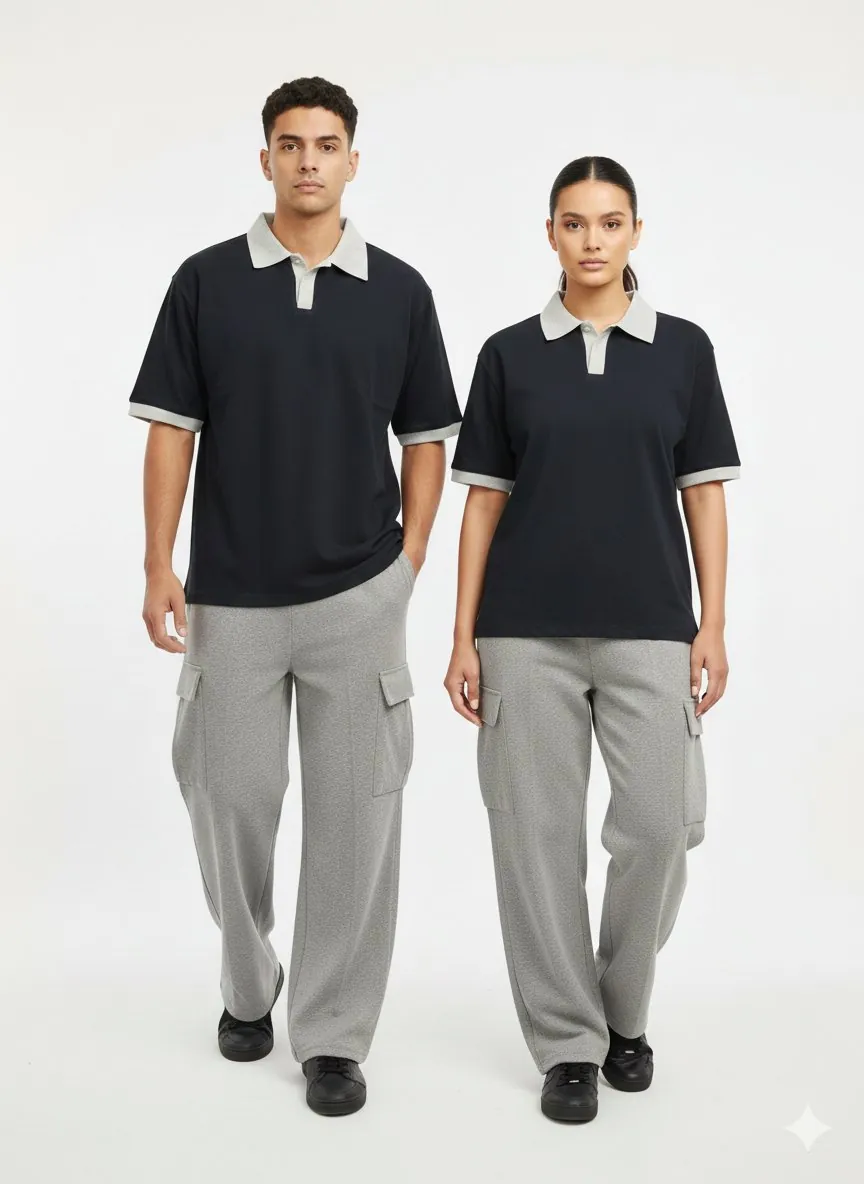 Men’s Stylish Track Suit – Premium Polo T-Shirt & Soft Cargo Trouser Set | Comfortable Casual Sportswear for Gym, Travel & Daily Wear