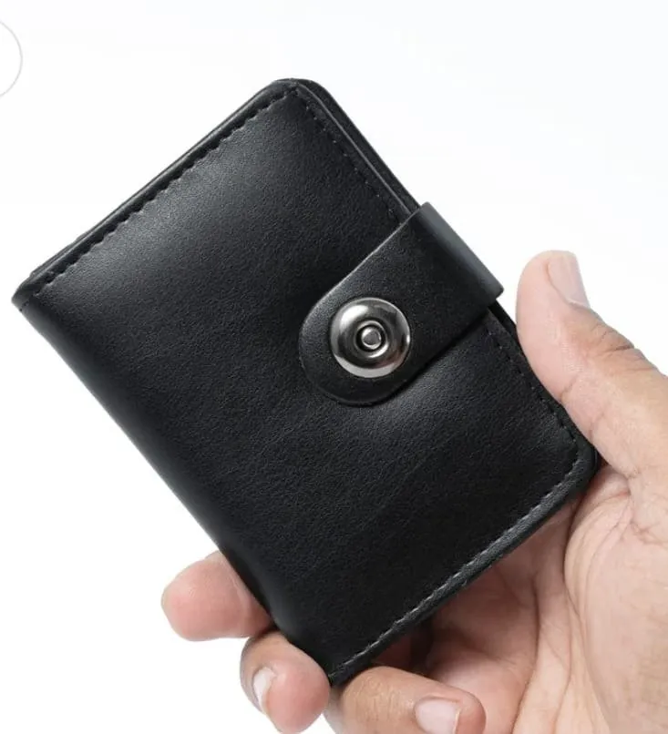 Leather Wallet for Men & Boys | Slim Bifold Design | 5 Card Holders + 1 Main Compartment | Magnetic Button Closure