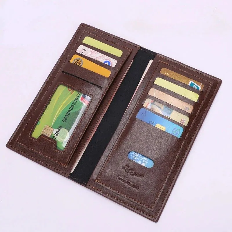 Kangro Brand Vintage PU Leather Long Wallet and Fold Leather Wallet for Men