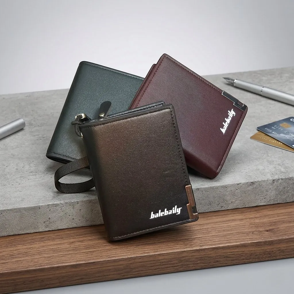 Balebaily Compact Short Wallet – Multi Card Holder with Money Clip & Coin Pocket for Men & Women