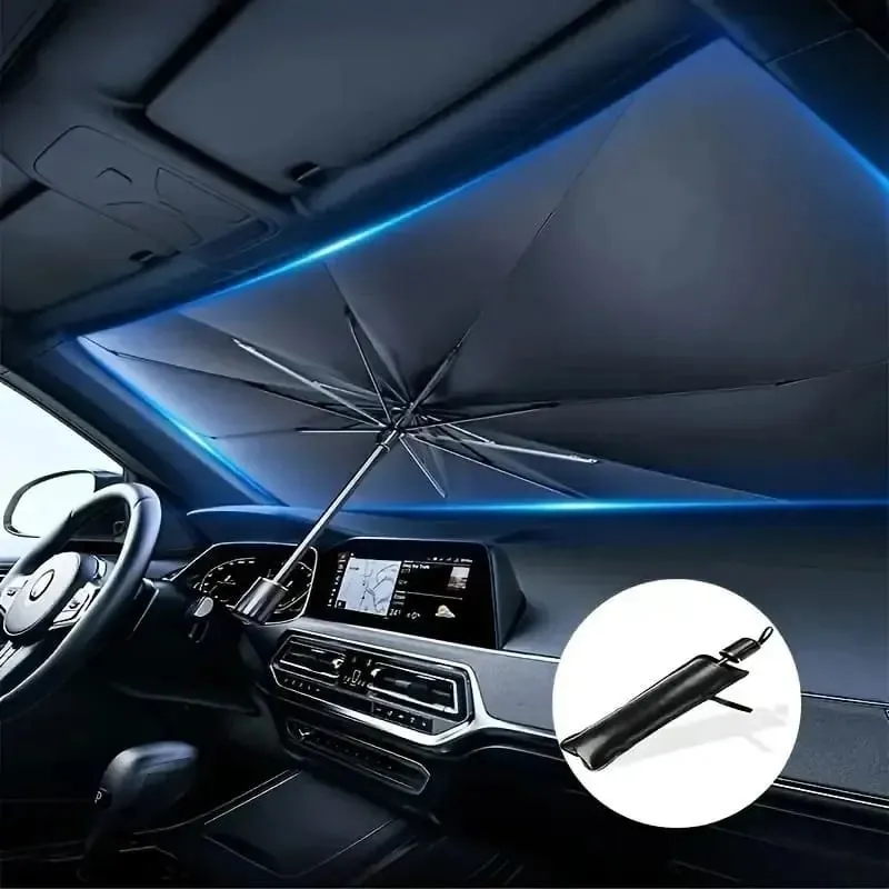 Premium Car Windshield Sun Shade Umbrella – Foldable UV Reflector & Heat Insulation Cover