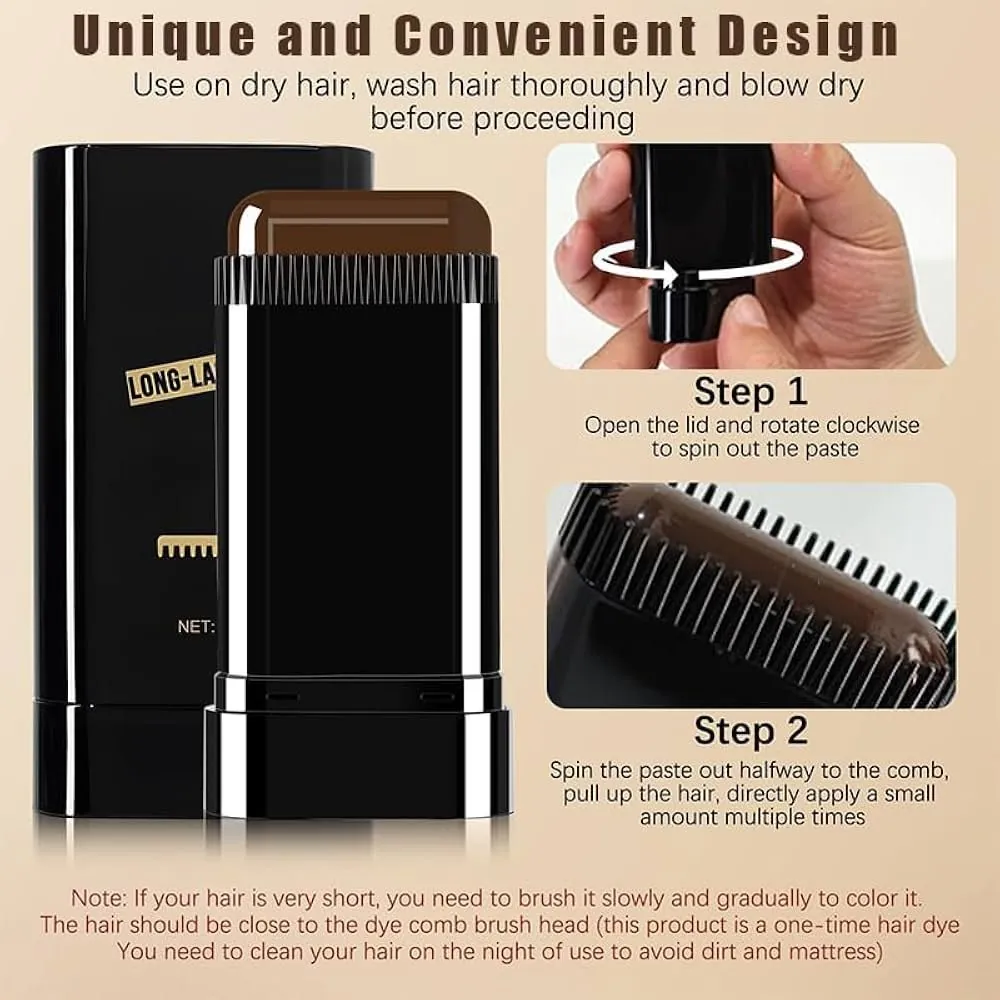 Hairdressing Wand Instant Root Touch-Up – Natural Hair Color Stick for Hair Coverage - (20g)