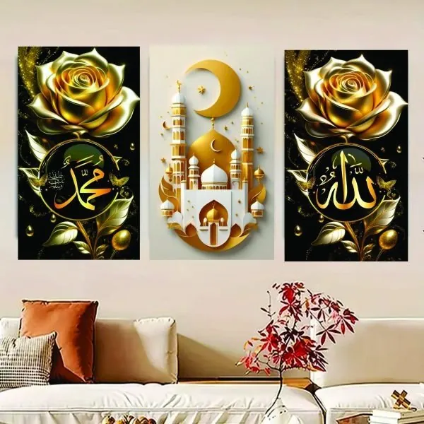 Set of 3 Premium Wall Art Photo Tiles – Modern Home Decor Sets 8x11