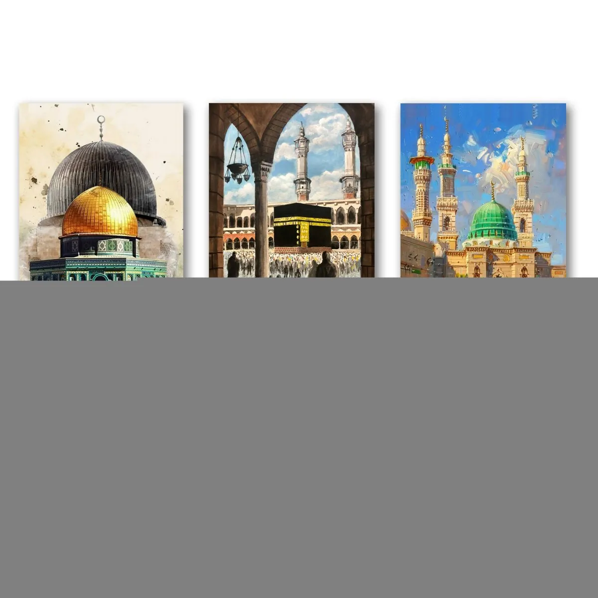 Set of 3 Premium Wall Art Photo Tiles – Modern Home Decor Sets 8x11