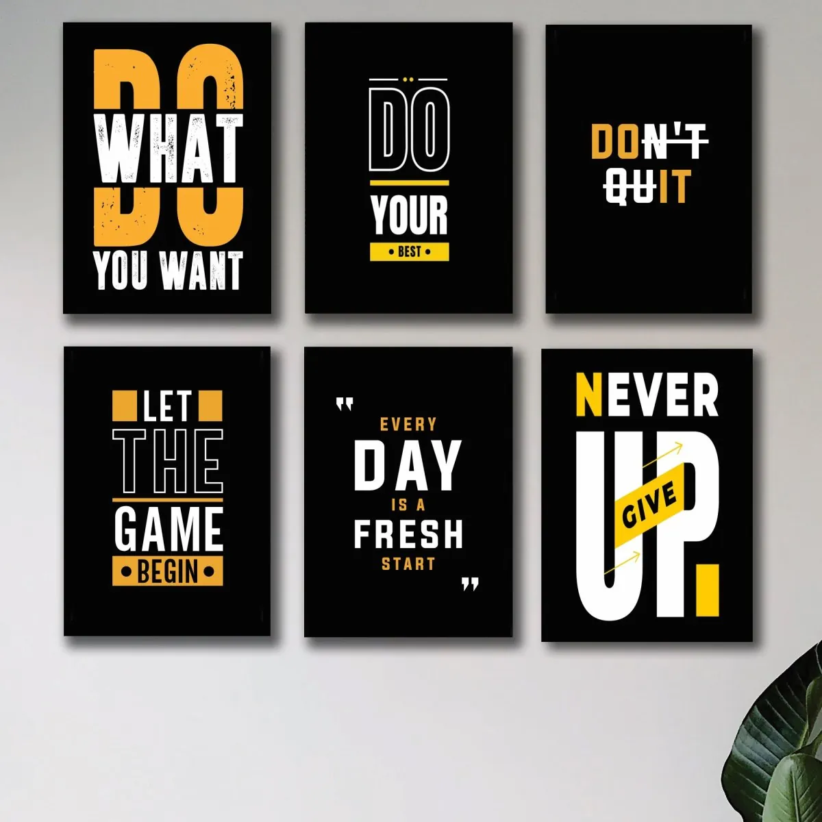Set of 6 Premium Wall Art Photo Tiles – Modern Home Decor Sets 8x11
